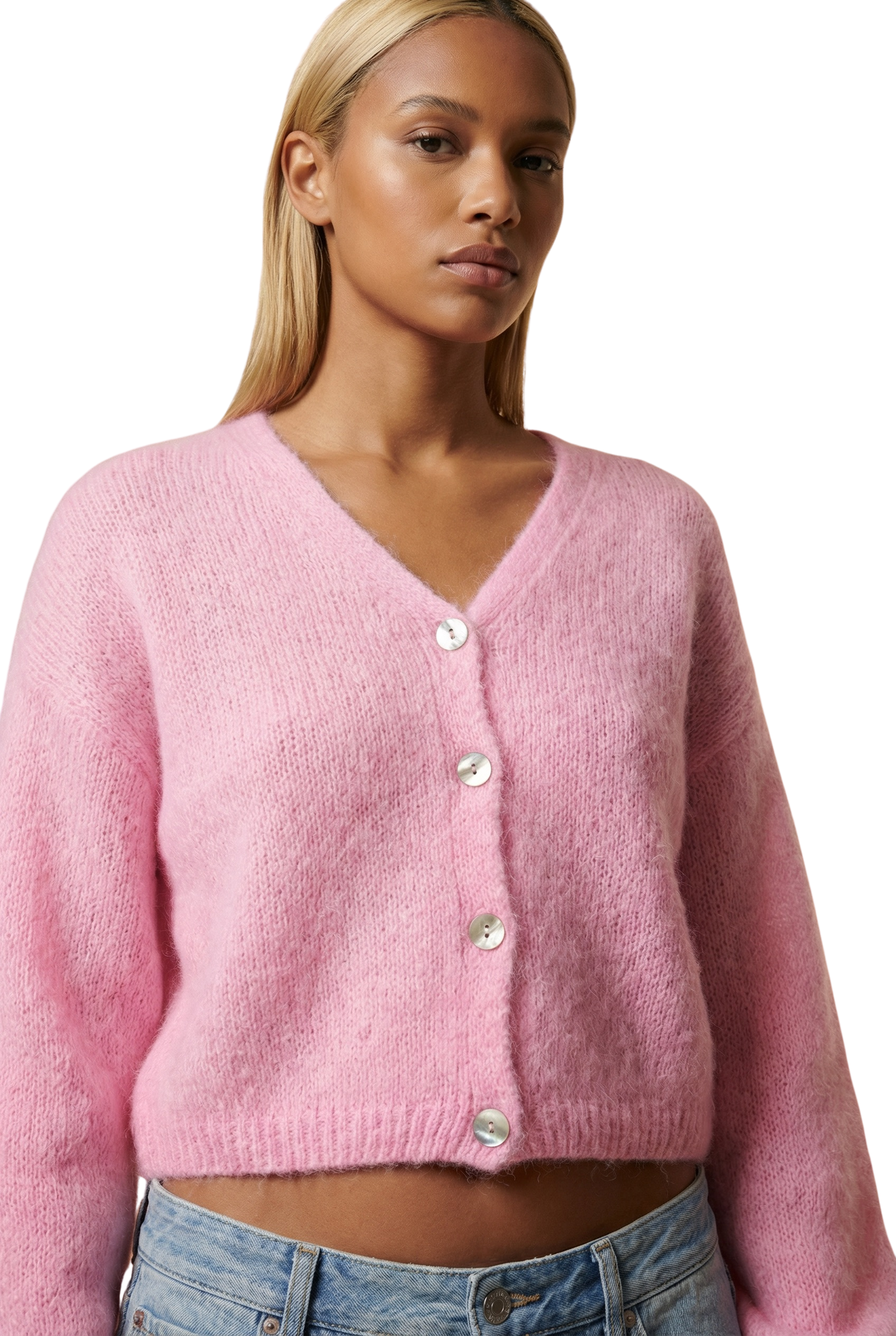 Cornelia Cropped Cardigan Soft Berry | Americandreams