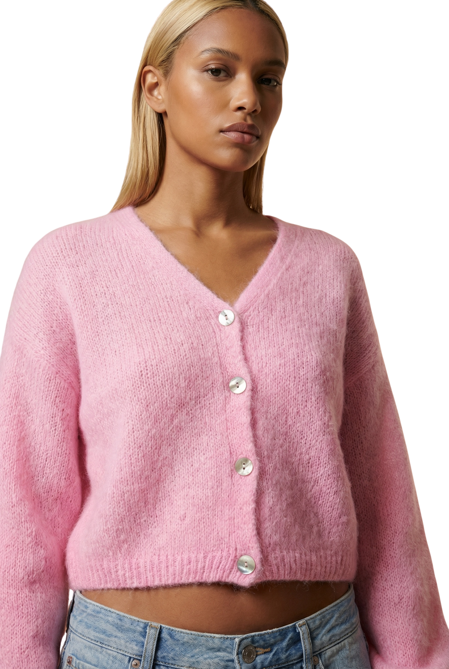 Cornelia Cropped Cardigan Soft Berry