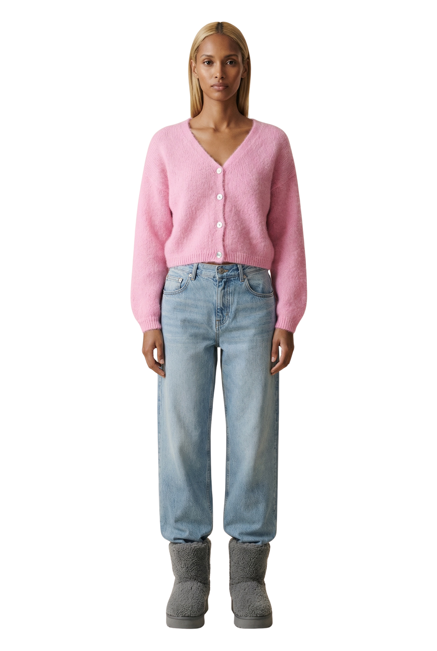 Cornelia Cropped Cardigan Soft Berry