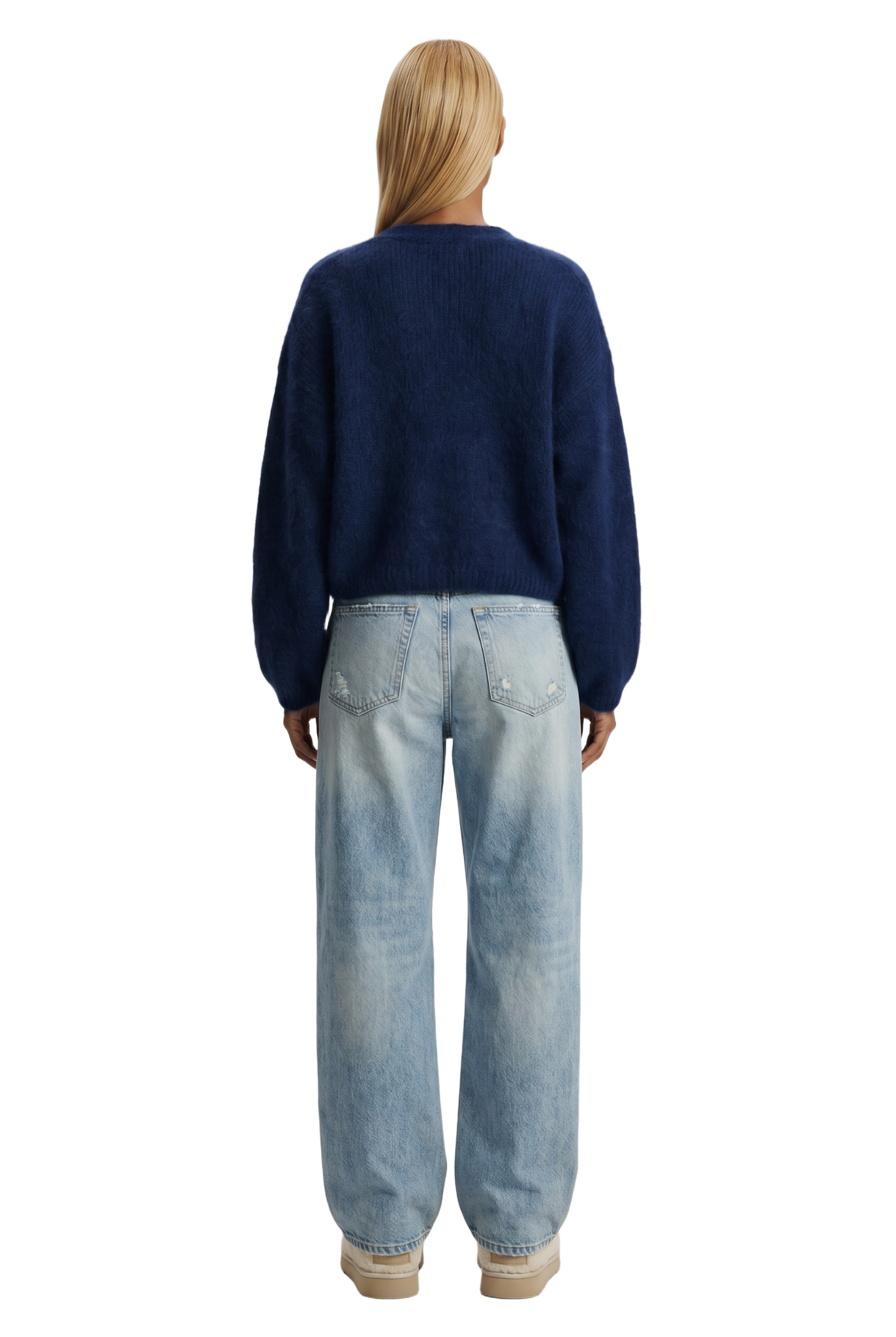 Cornelia Cropped Cardigan Navy Blue