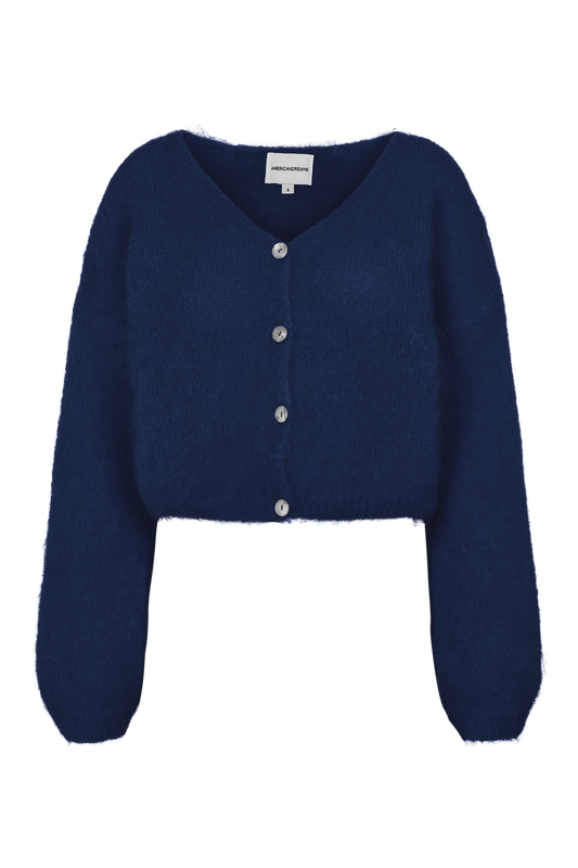 Cornelia Cropped Cardigan Navy Blue