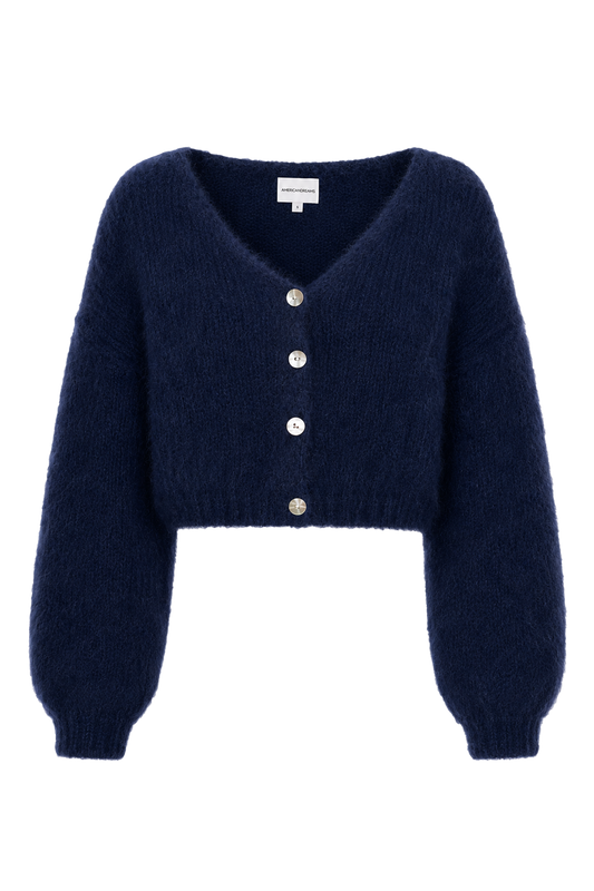Cornelia Cropped Cardigan Navy Blue