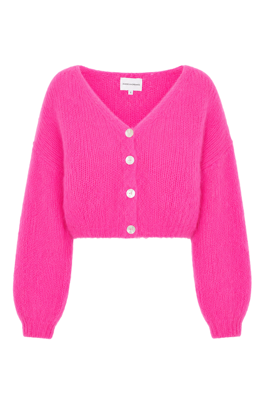 Cornelia Cropped Cardigan Neon Pink