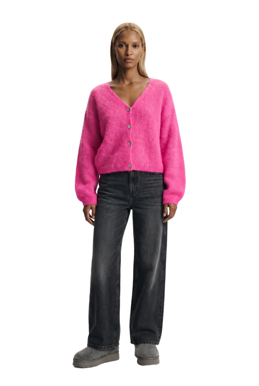 Cornelia Cropped Cardigan Neon Pink