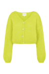 Cornelia Cropped Cardigan Neon Yellow