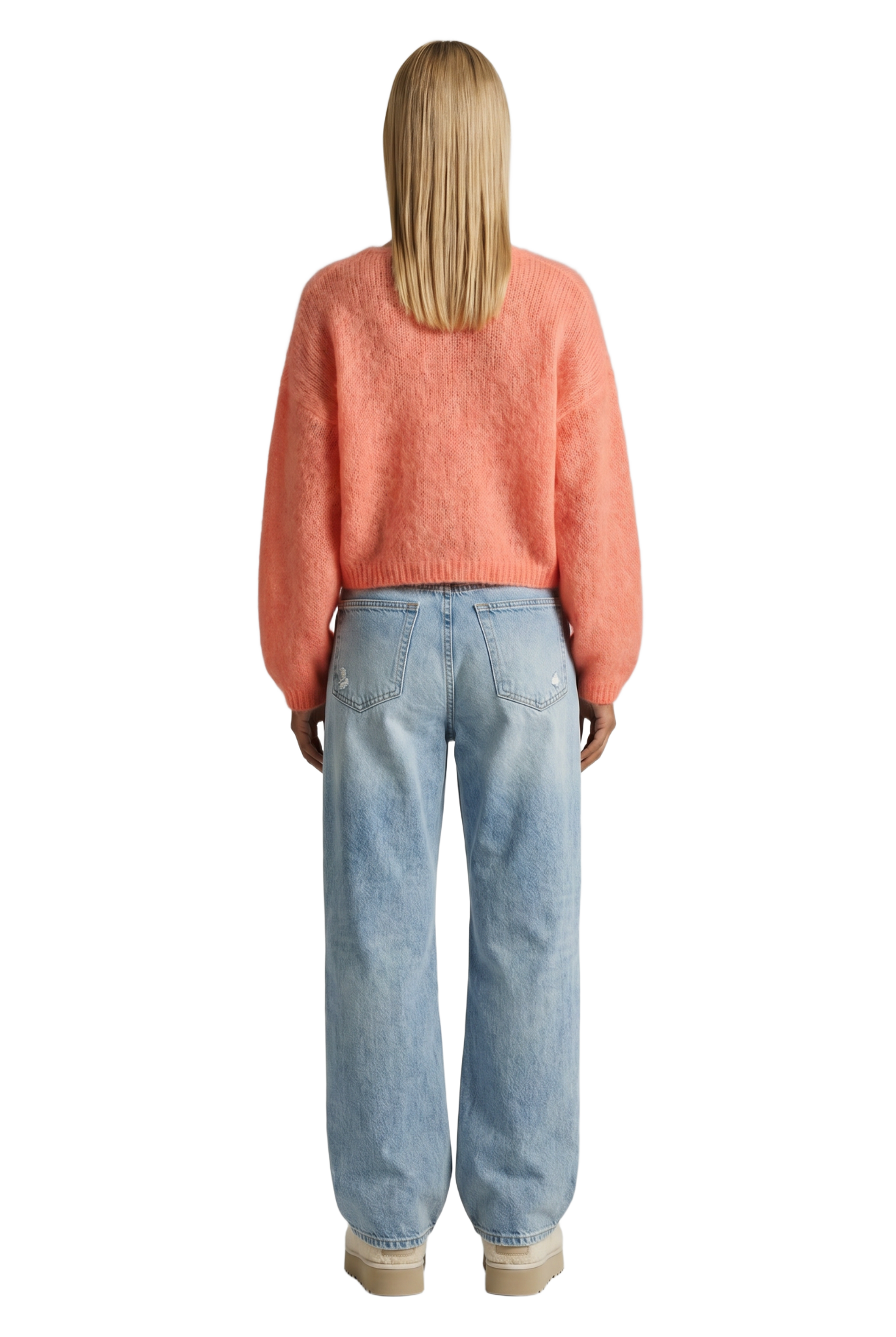 Cornelia Cropped Cardigan Salmon