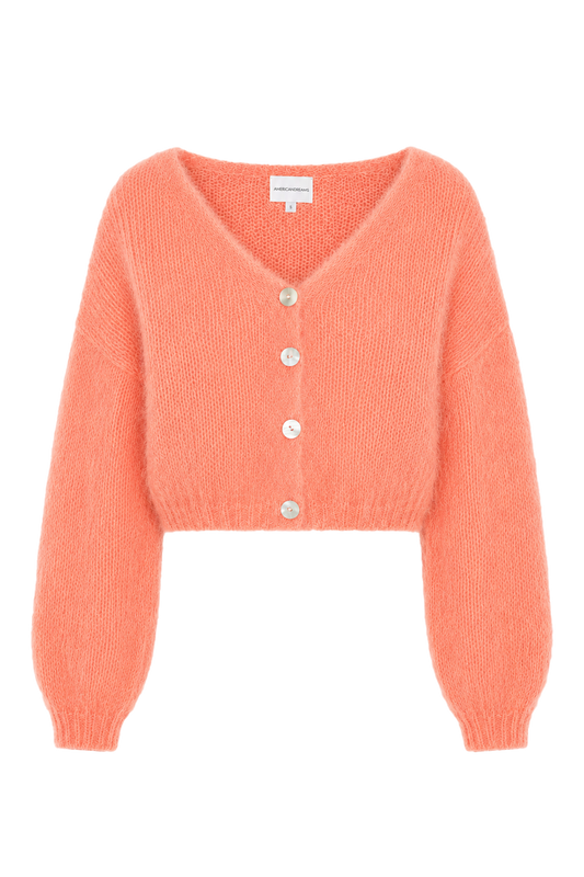 Cornelia Cropped Cardigan Salmon
