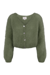 Cornelia Cropped Cardigan Seaweed Green