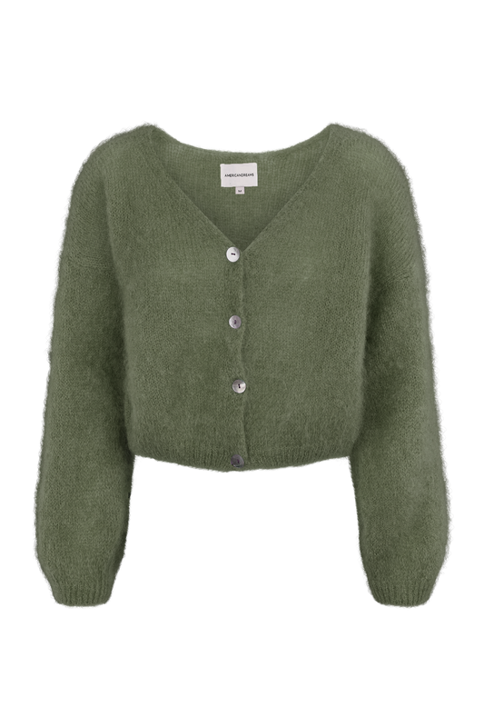 Cornelia Cropped Cardigan Seaweed Green