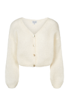 Cornelia Cropped Cardigan White