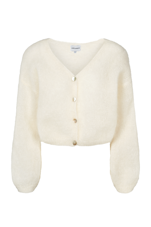 Cornelia Cropped Cardigan White