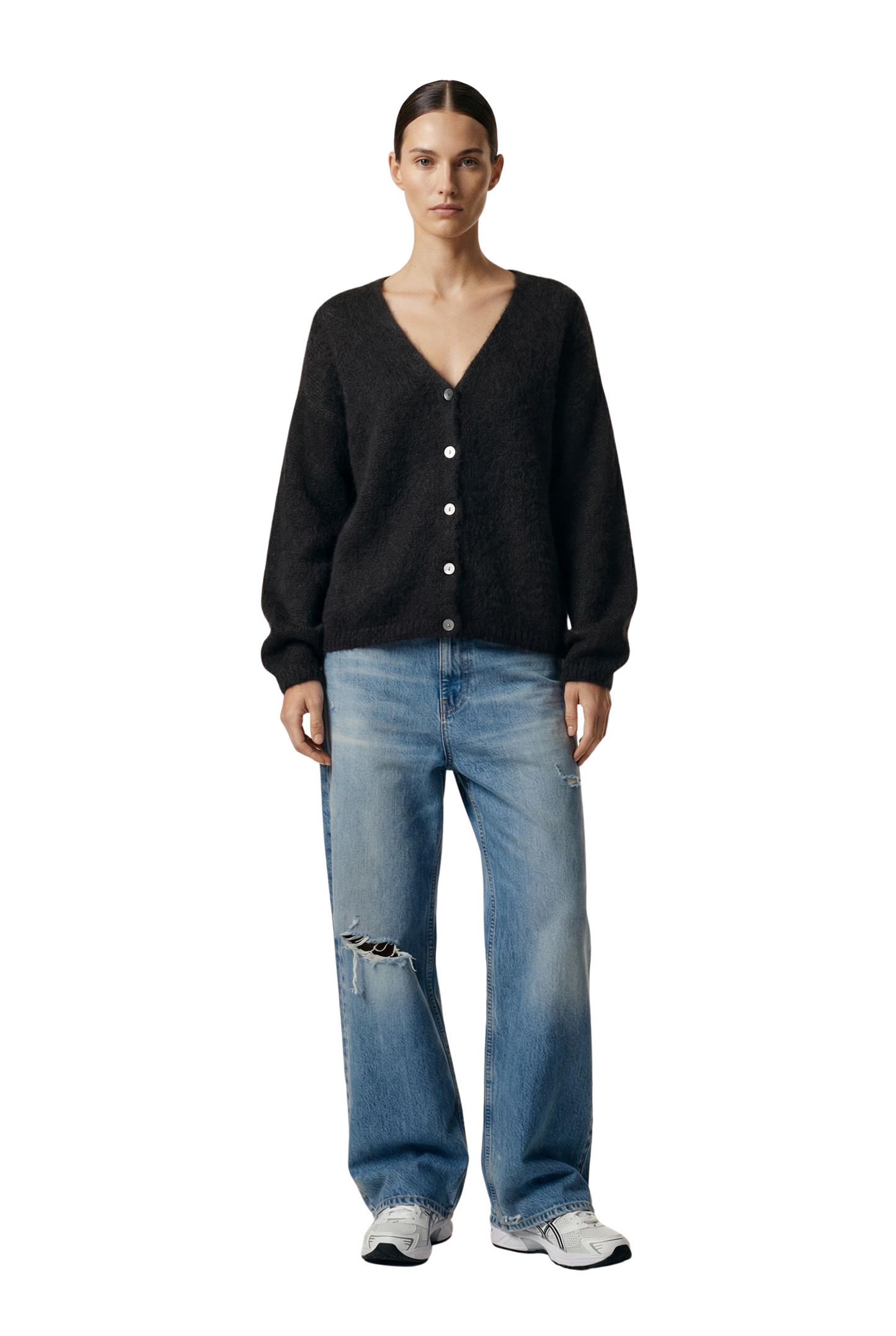 Cornelia LS Cardigan Black