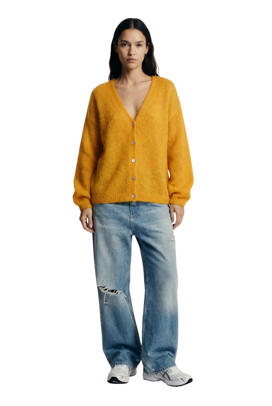Cornelia LS Cardigan Burnt Yellow
