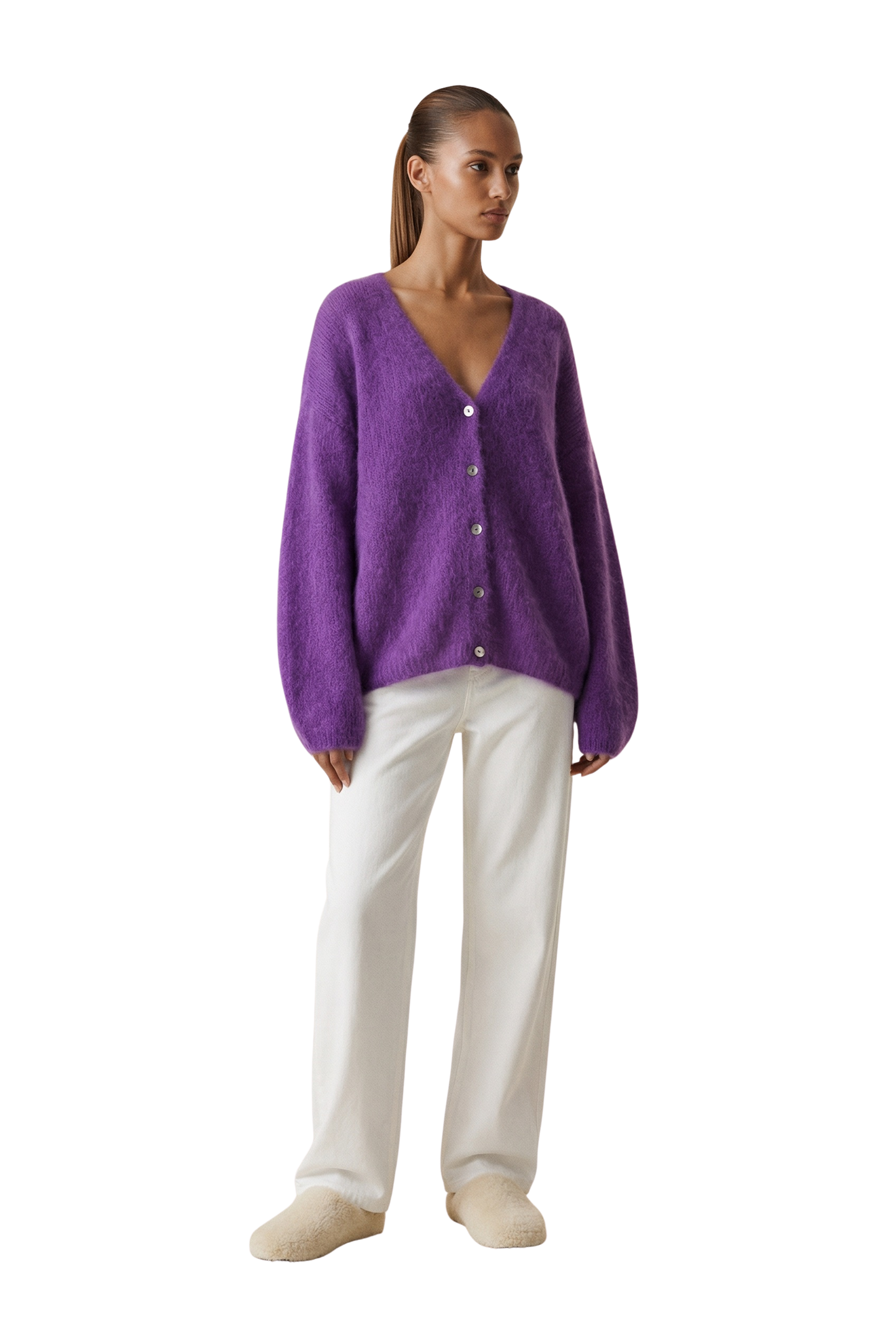 Cornelia LS Cardigan Deep Purple