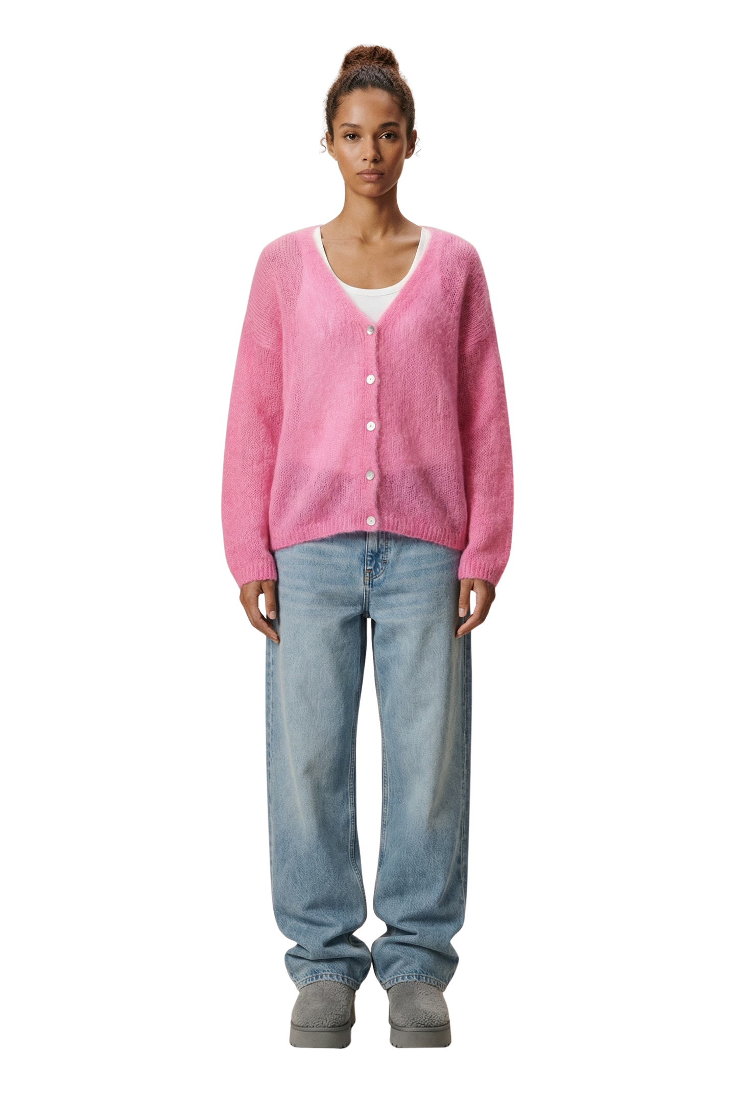 Cornelia LS Cardigan Pink