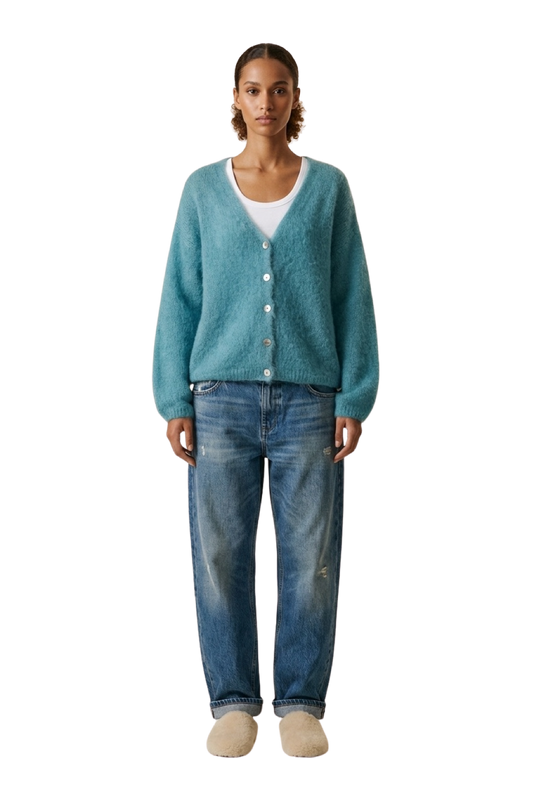 Cornelia LS Cardigan Turquoise