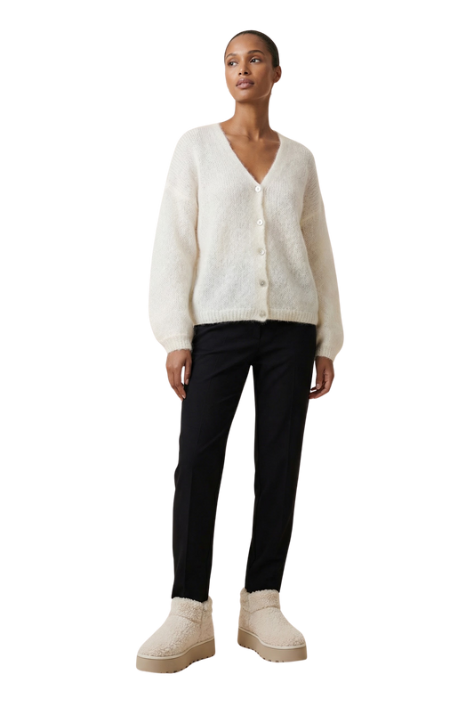 Cornelia LS Cardigan White