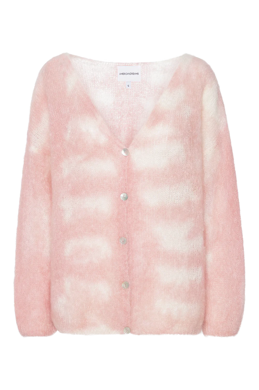 Cornelia LS Cardigan Light Pink/White