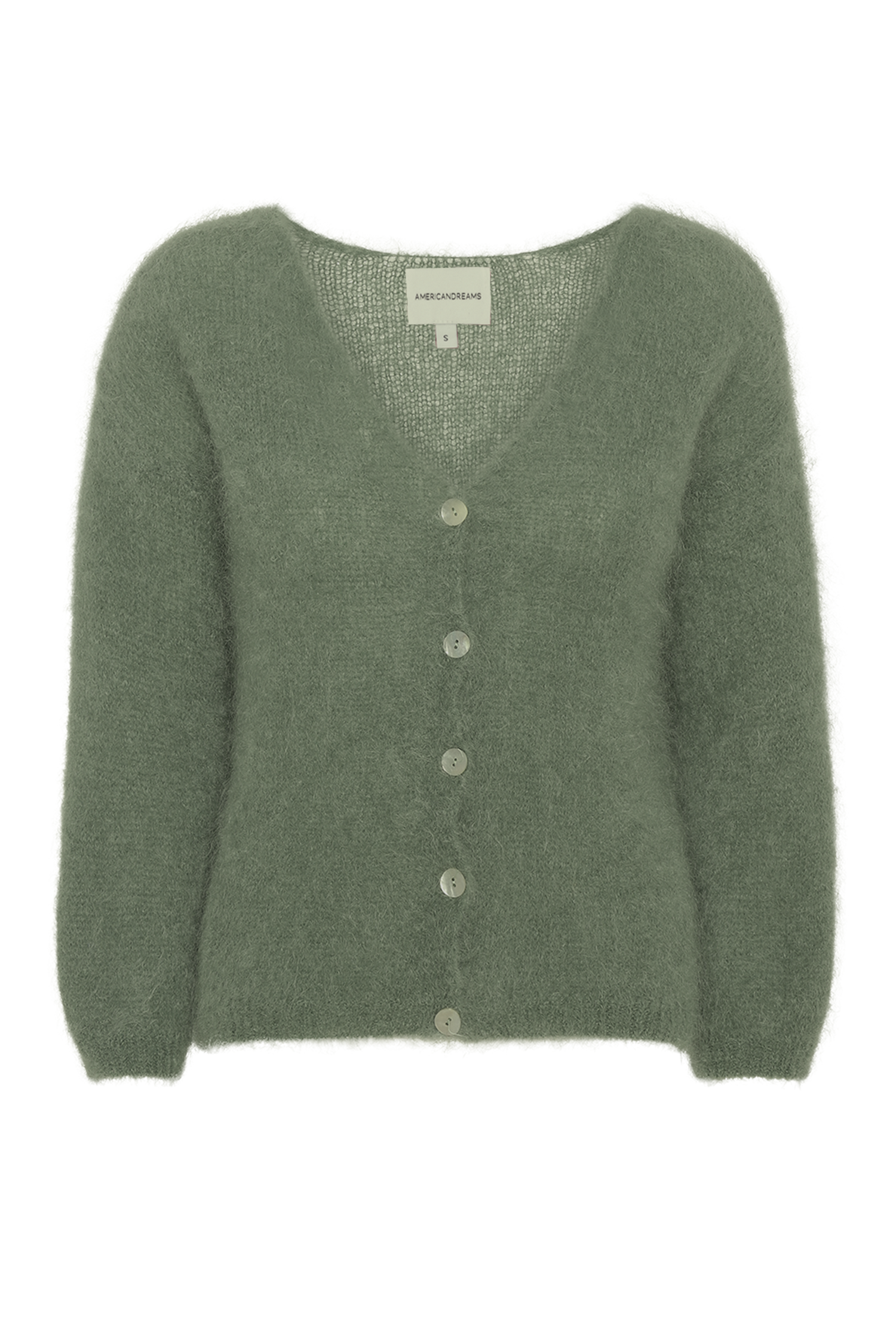 Cornelia LS Cardigan Seaweed Green | Americandreams