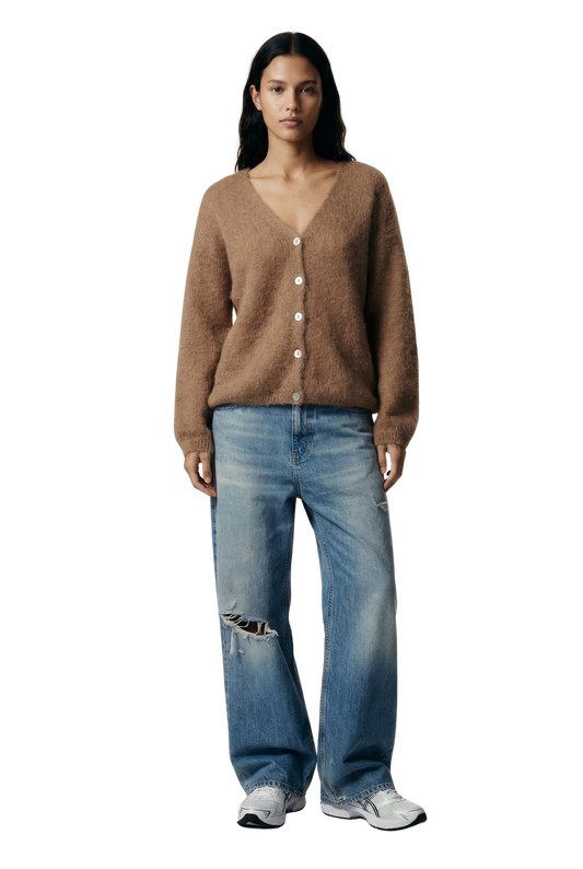 Cornelia LS Cardigan Medium Brown