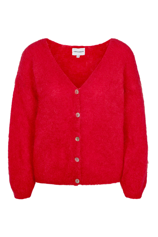 Cornelia LS Cardigan Lipstick Red