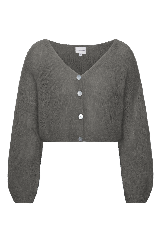 Cornelia Cropped Cardigan Anthracite Grey