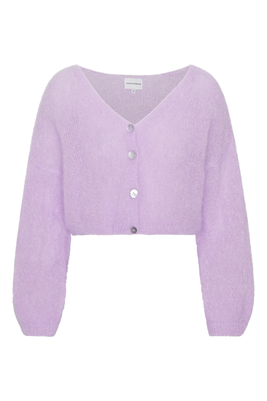 Cornelia Cropped Cardigan Light Purple