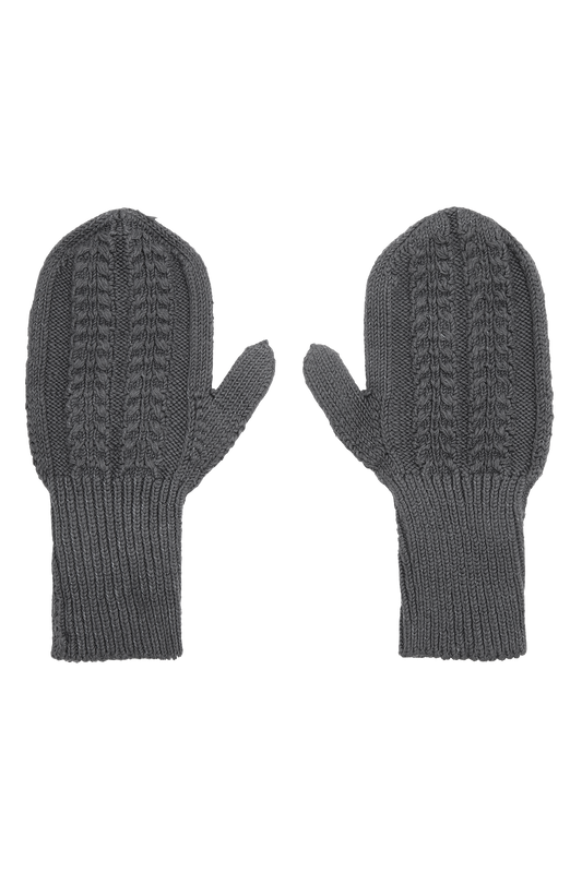 Cotton Mittens Anthracite Grey