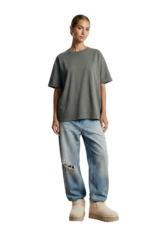 Doria Boxy T-Shirt Anthracite Grey