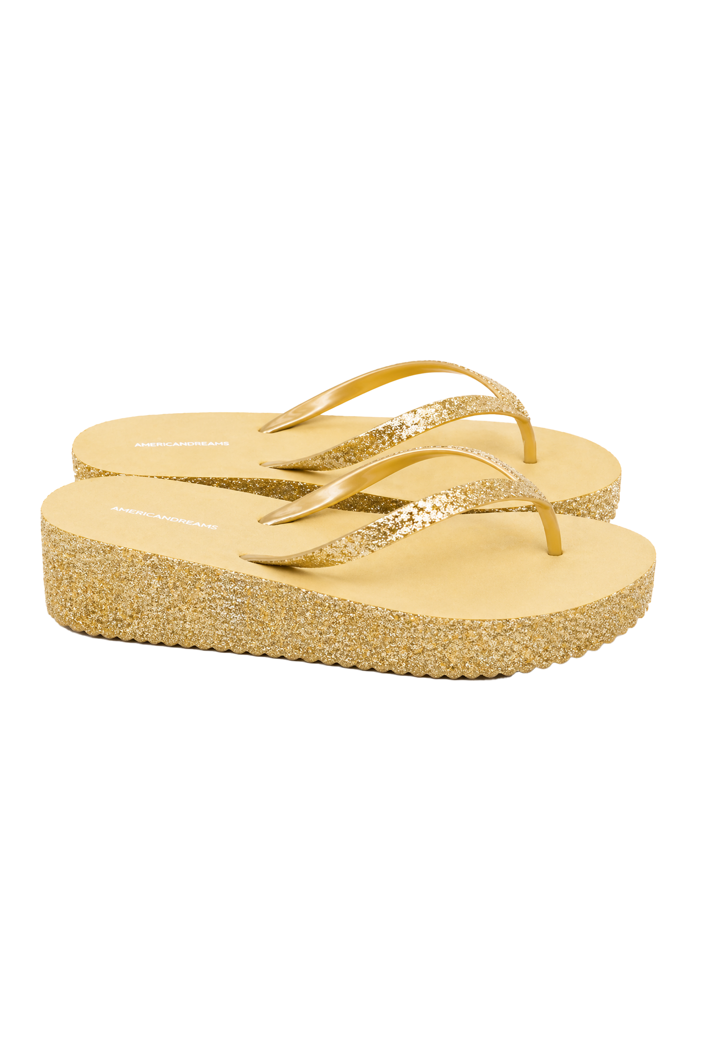 Dream Glitter Flip Flops Gold