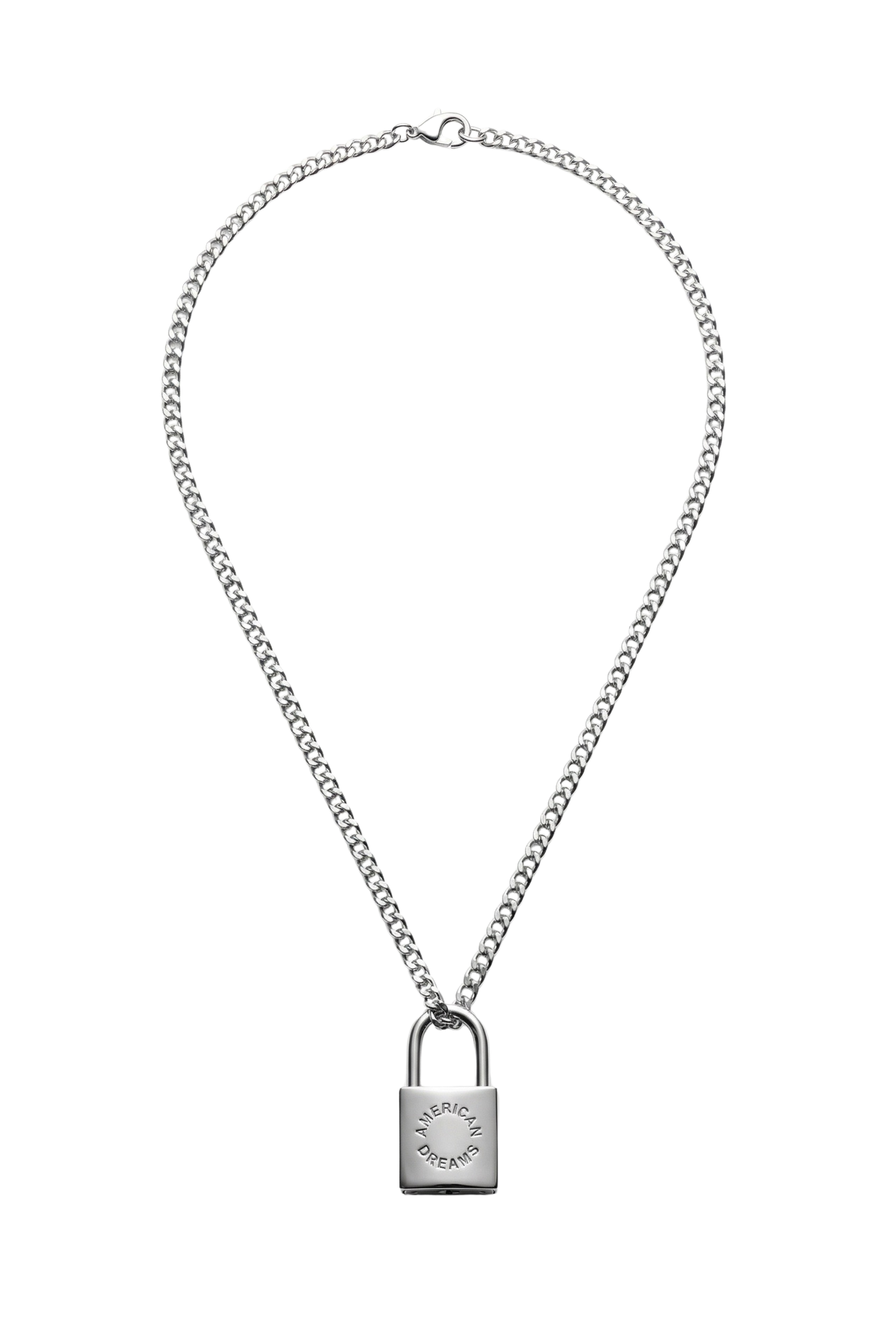 Dreams Lock Necklace Silver