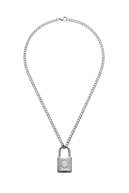 Dreams Lock Necklace Silver