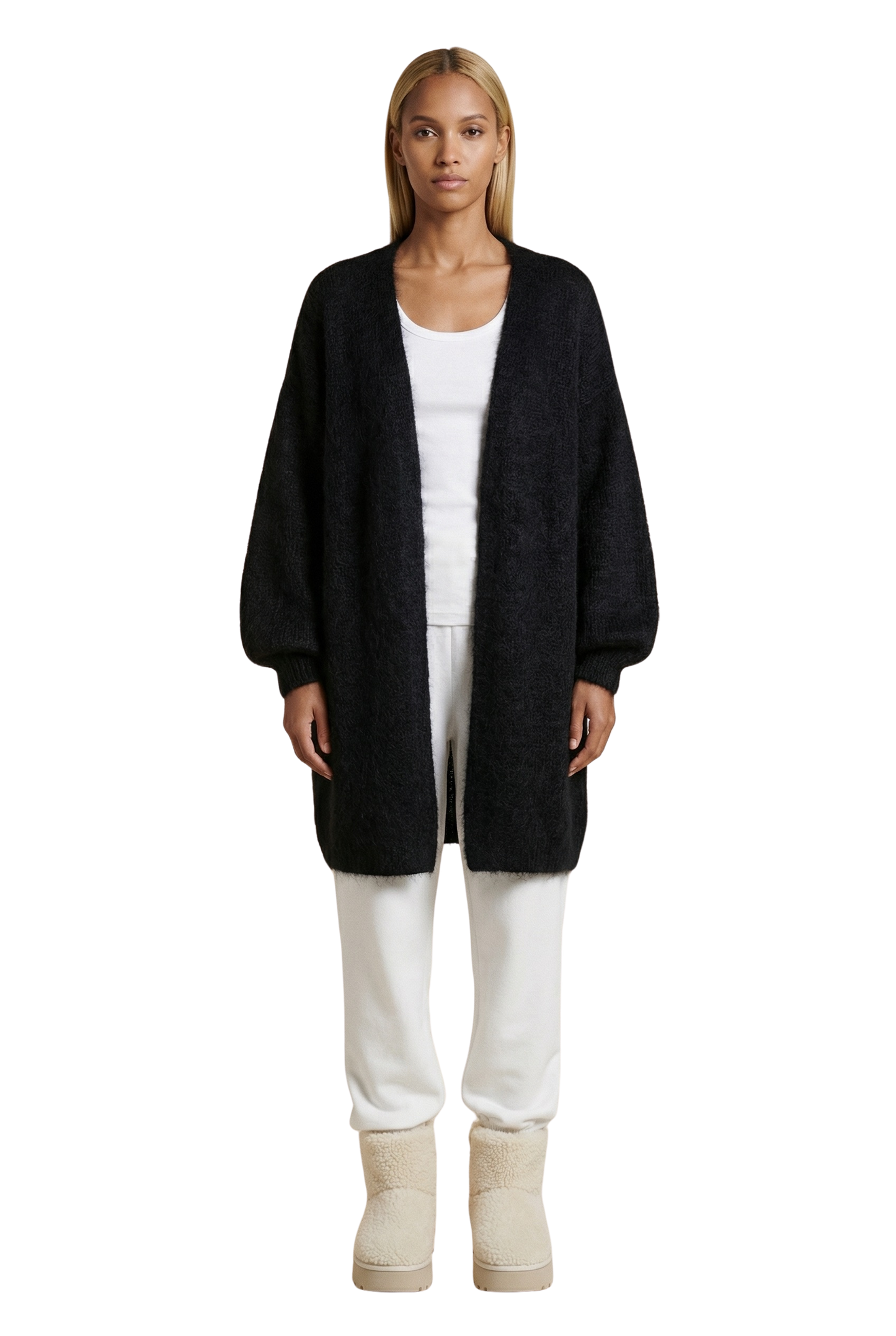 Lee Midi Cardigan Black