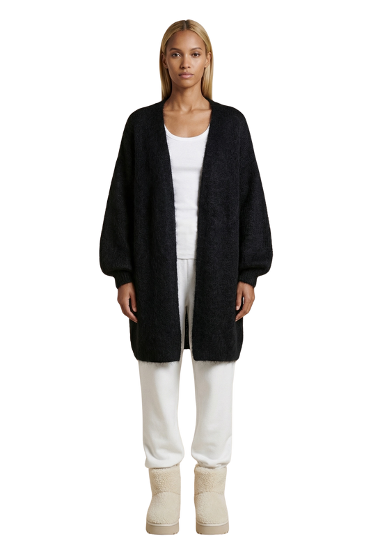 Lee Midi Cardigan Black