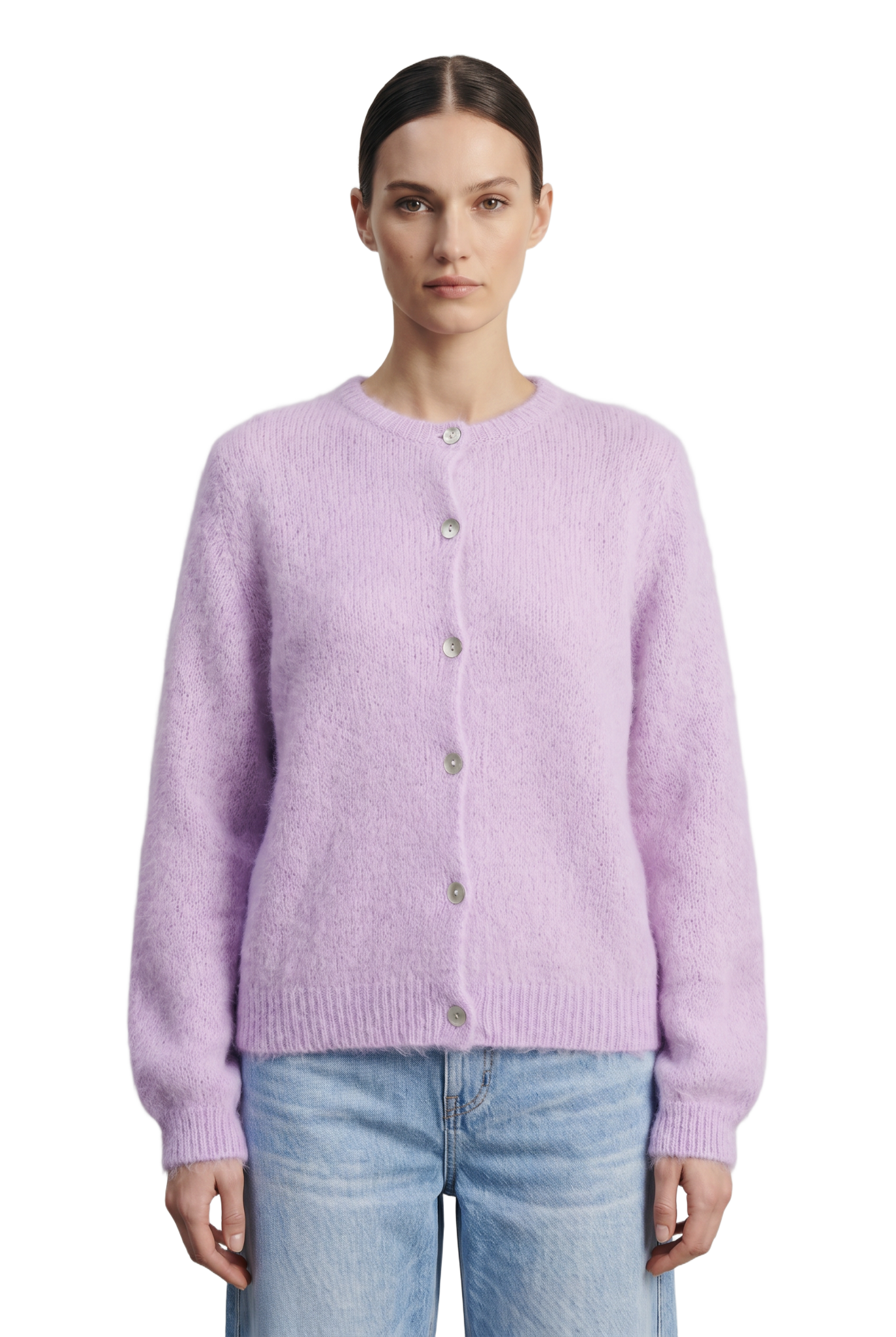 Susan Alpaca Cardigan Light Lilac