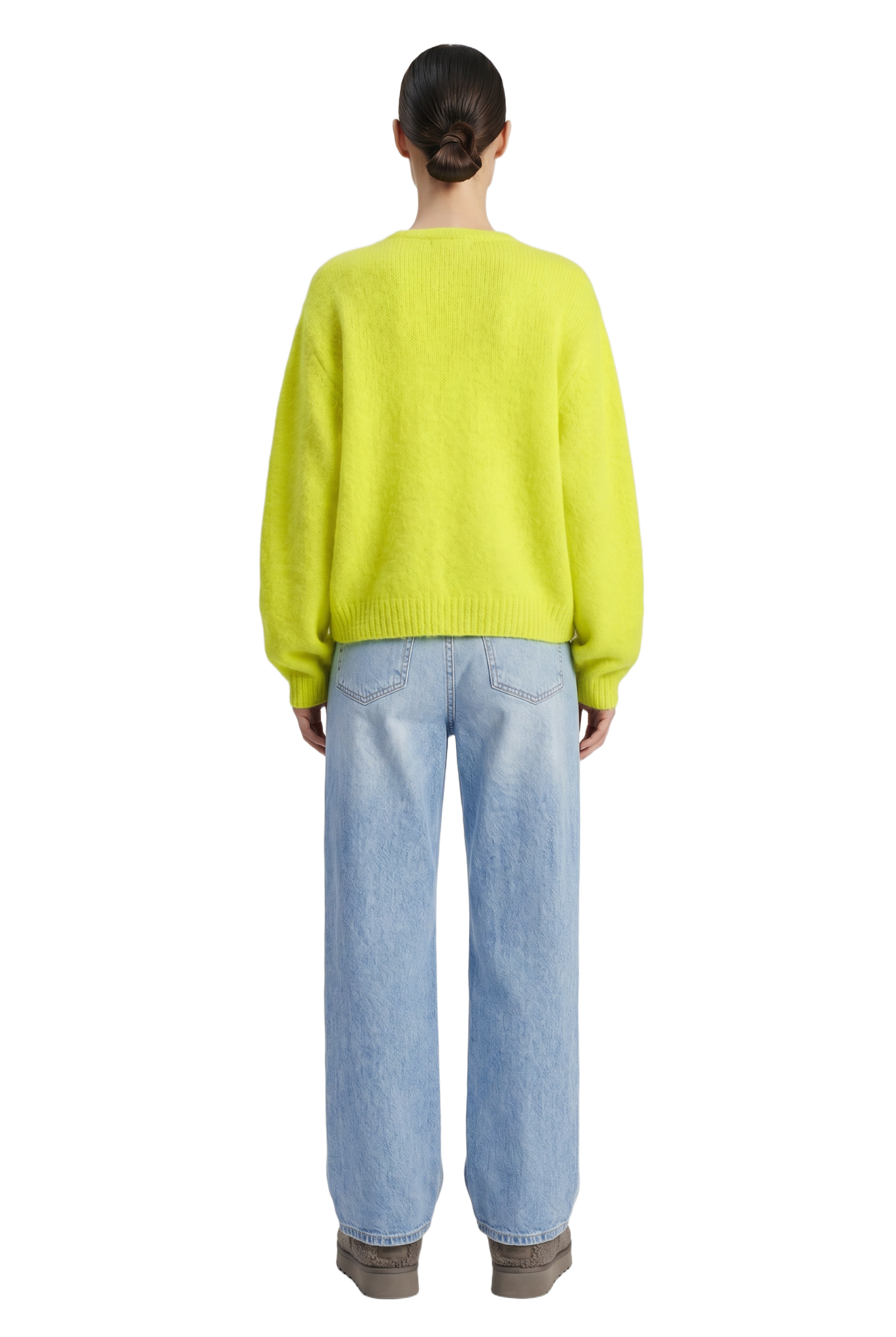 Susan Alpaca Cardigan Neon Yellow