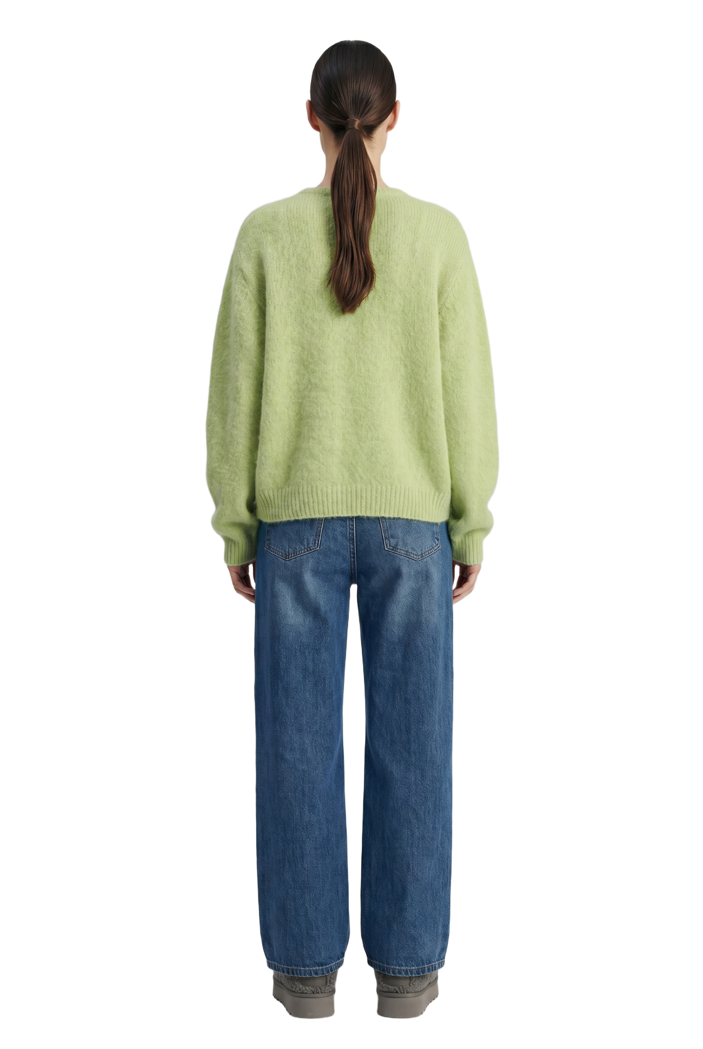 Susan Alpaca Cardigan Tea Green