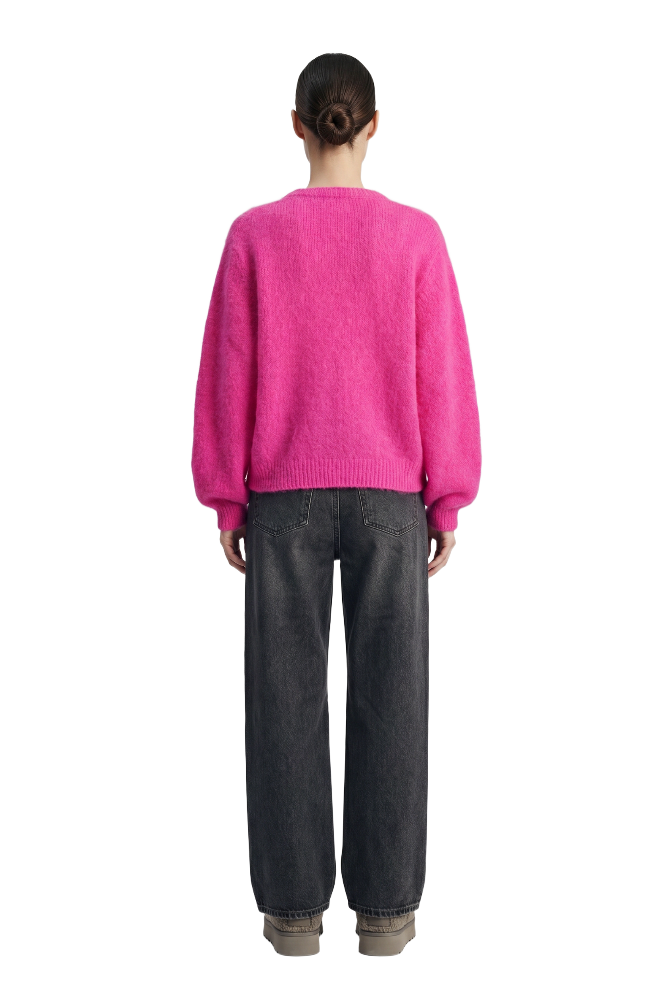 Susan Alpaca Cardigan Neon Pink