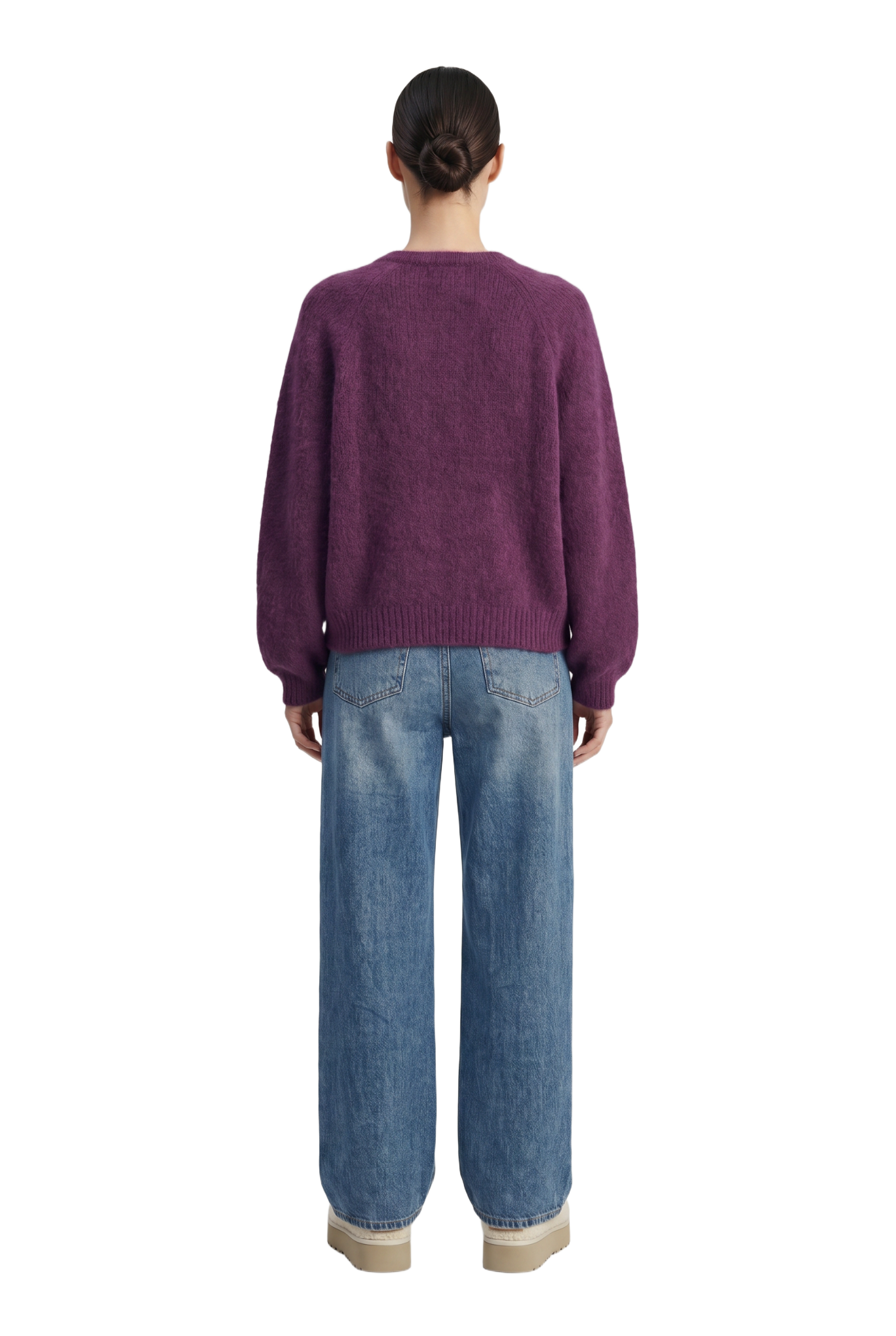 Susan Alpaca Cardigan Aubergine