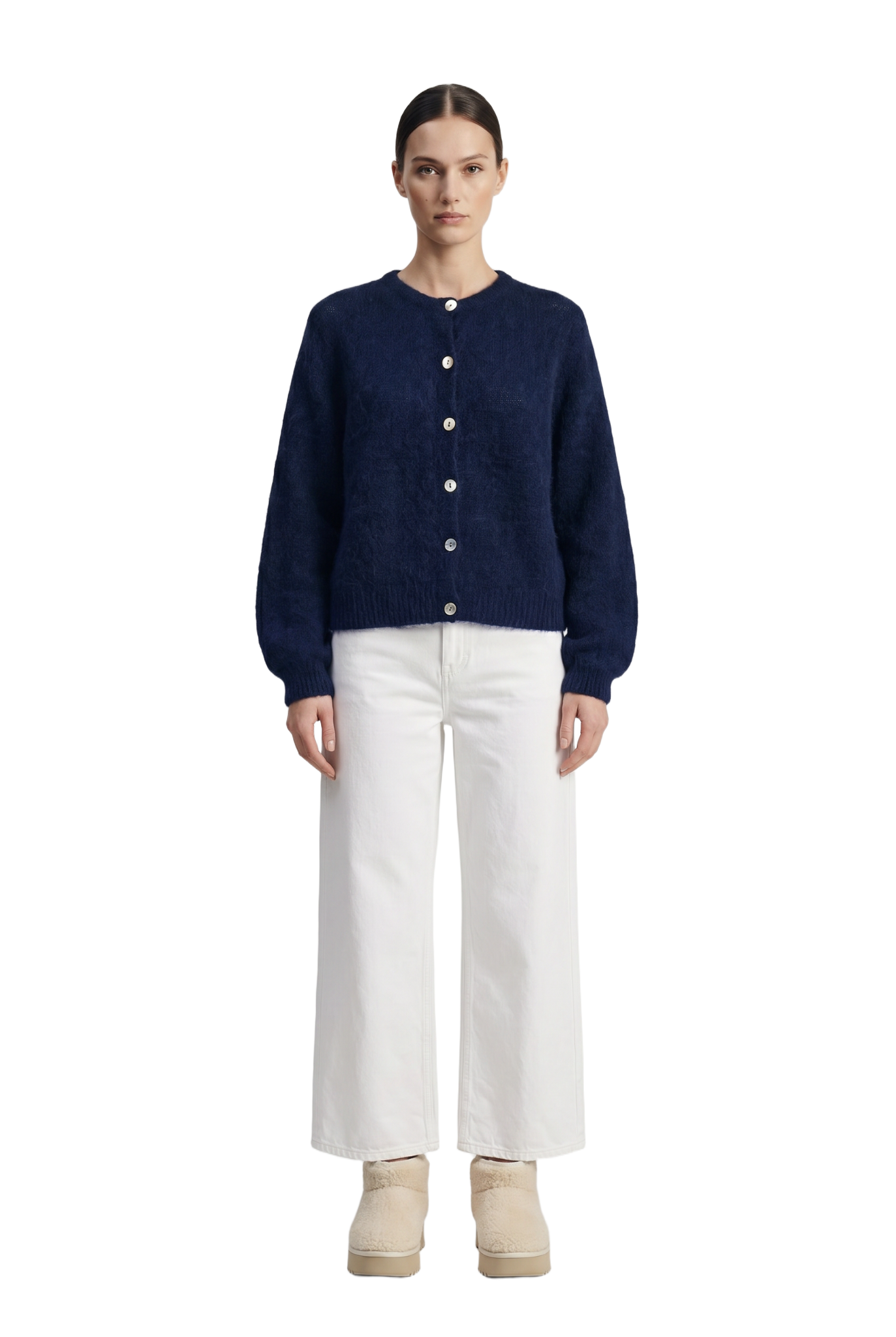 Susan Alpaca Cardigan Navy Blue
