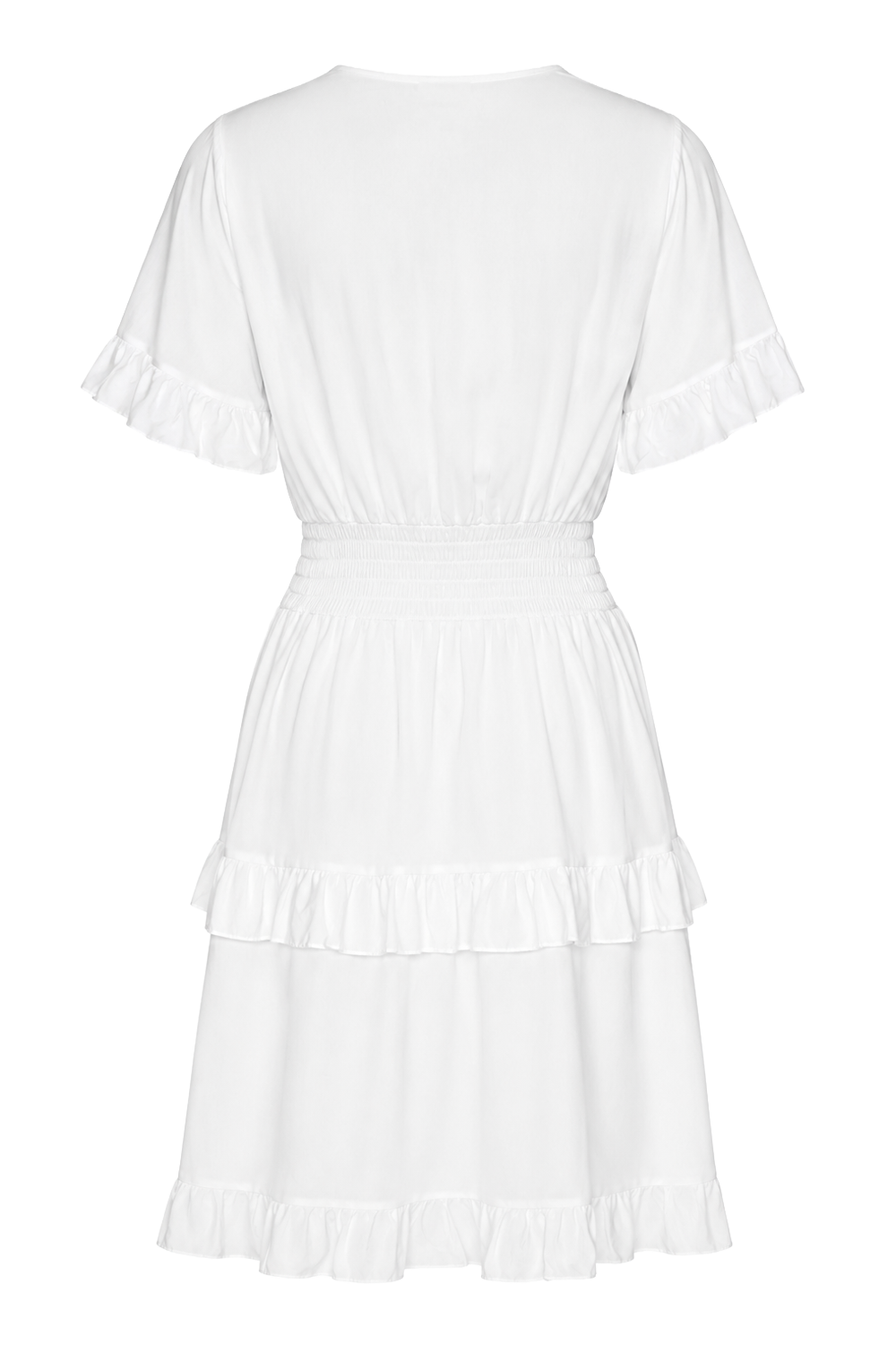 Ella Short Dress Solid White
