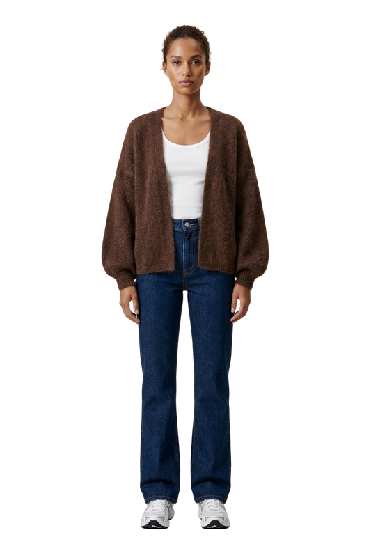Lee Short Cardigan Cocoa