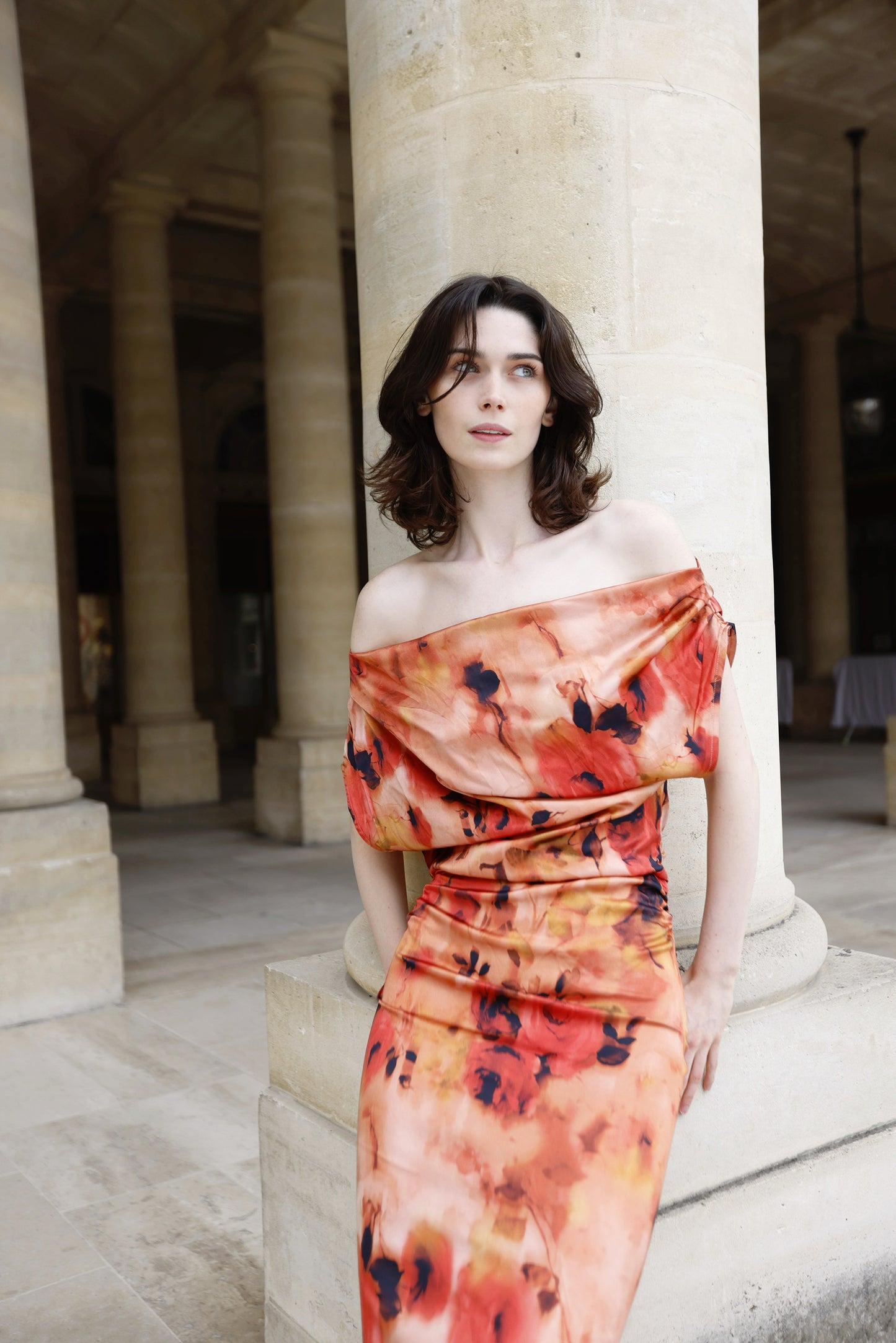 Camelia Dress Red Print