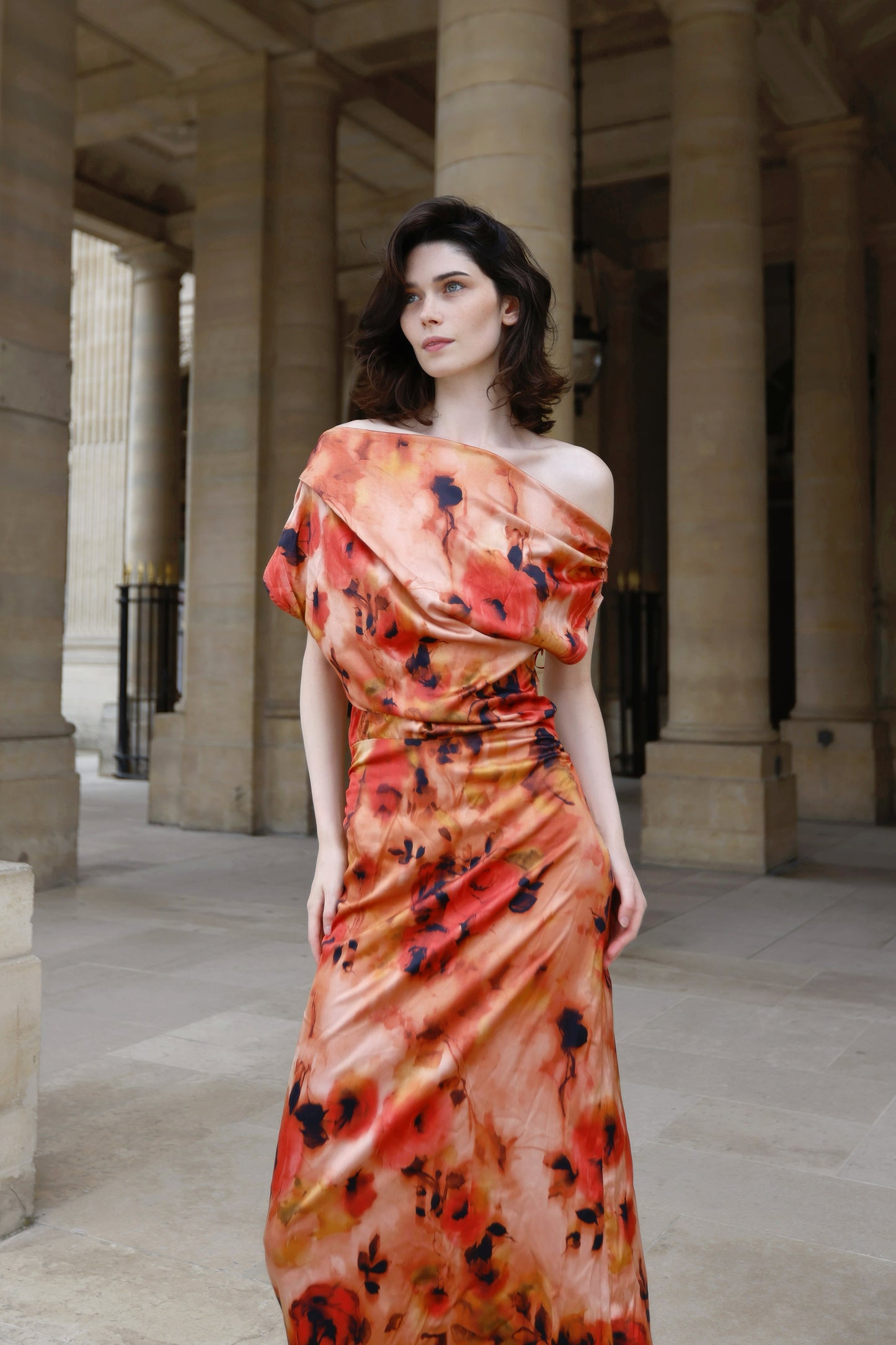 Camelia Dress Red Print