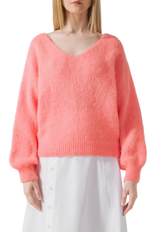 Milana LS Alpaca Pullover Salmon