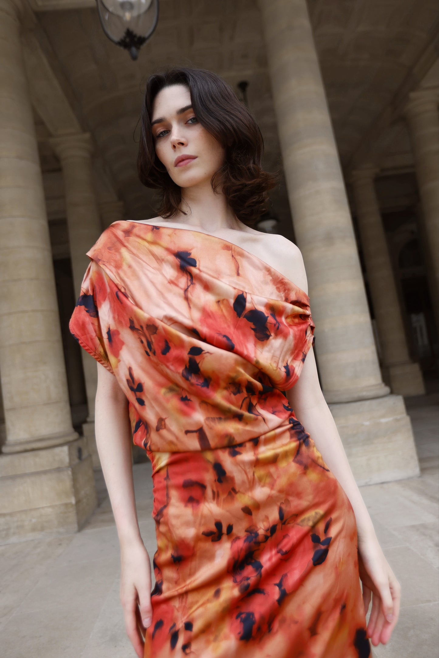 Camelia Dress Red Print