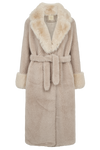 Farah Belted Teddy Coat Biege