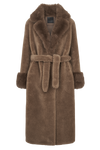 Farah Belted Teddy Coat Camel