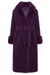 Farah Belted Teddy Coat Lilac