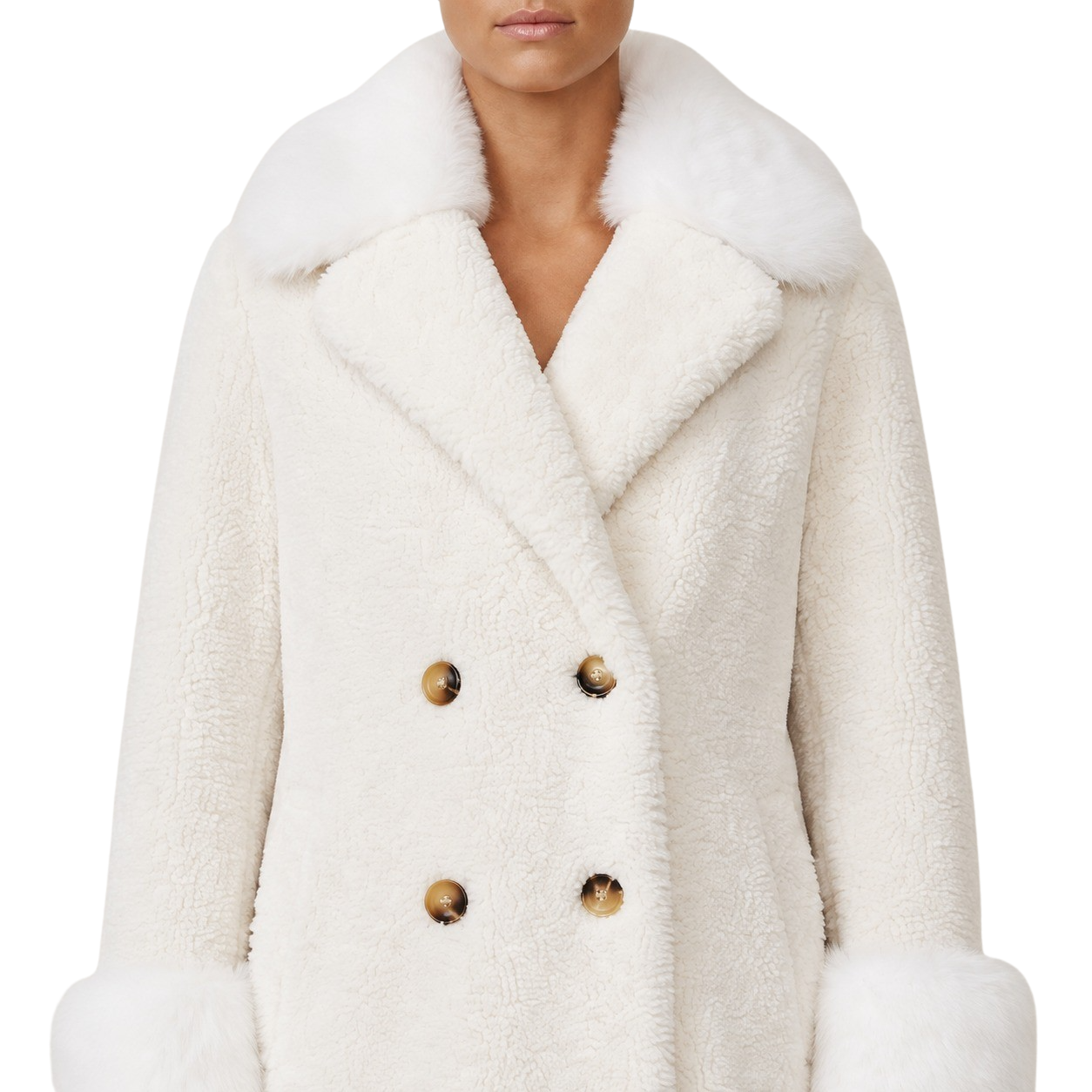 Fiona Long Wool Coat White image